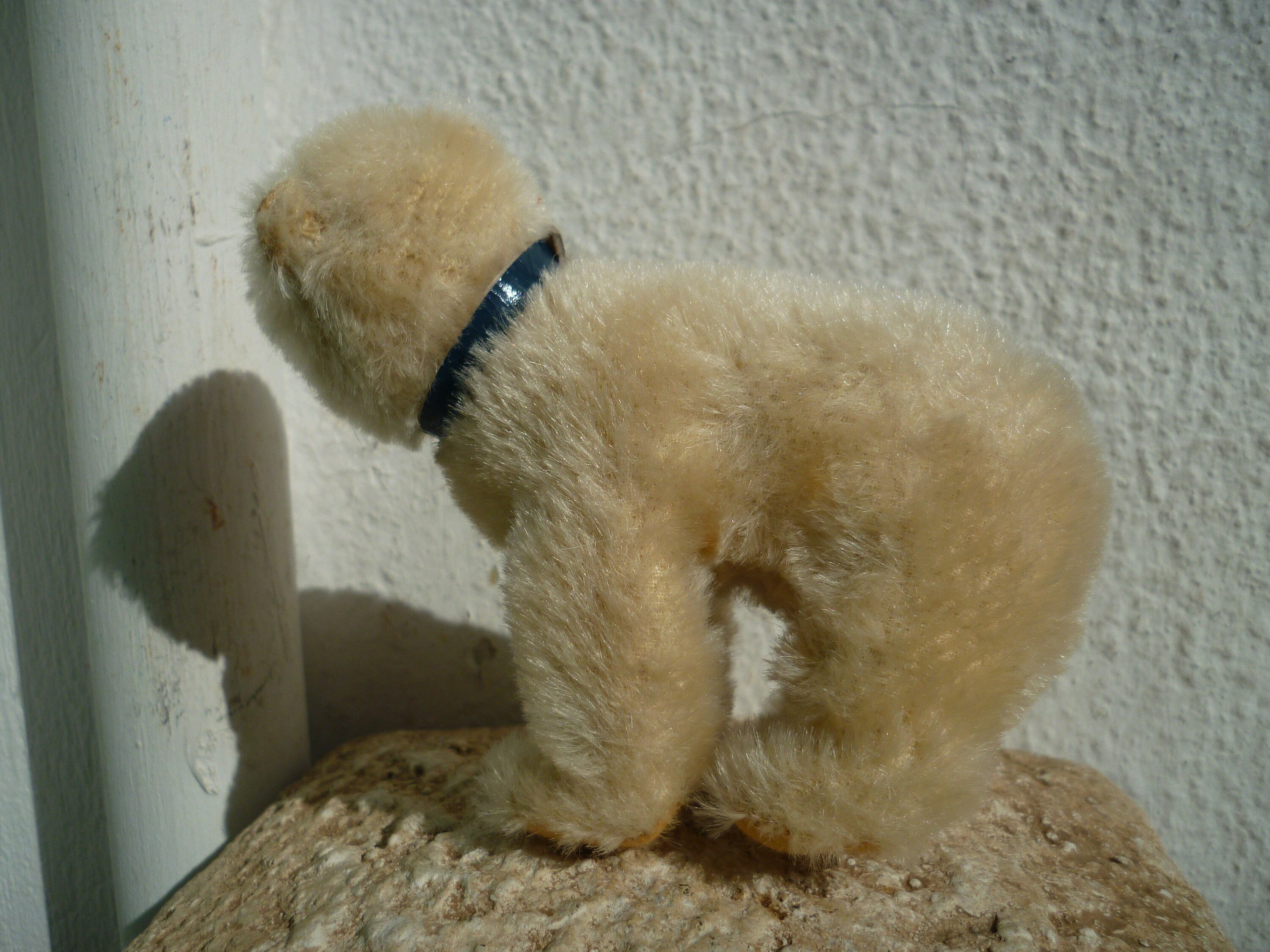 Vintage,4'' Steiff Polar Bear,mohair Eisbar,raised Silverscript