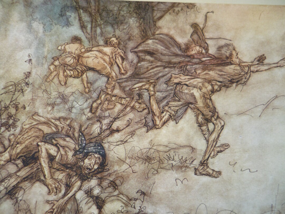 1920 Arthur Rackham Fairies,midsummer Night's Dream,tipped-in Book ...