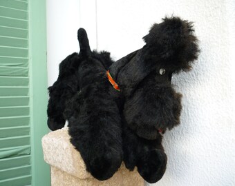 TRÈS ANCIEN PETIT caniche en peluche rembourrage yeux EUR 39,00 - FR