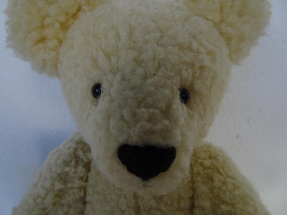 ヴィンテージ、12インチの木製ぬいぐるみ、ぬいぐるみクマ、完全関節式