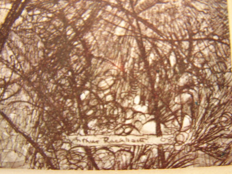 Original 1920 Arthur Rackham, Tipped in Book Plate, Print. up and Down ...