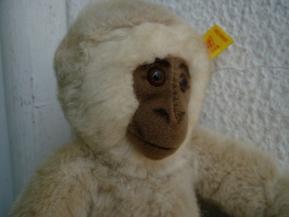 Vintage,1960's,steiff,hango Gibbon,0040/28 Label & Ear