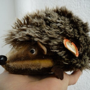 vintage,Steiff,Joggi hedgehog,largest size 7&#39;&#39;,vintage,stuffed,German,plush animal.