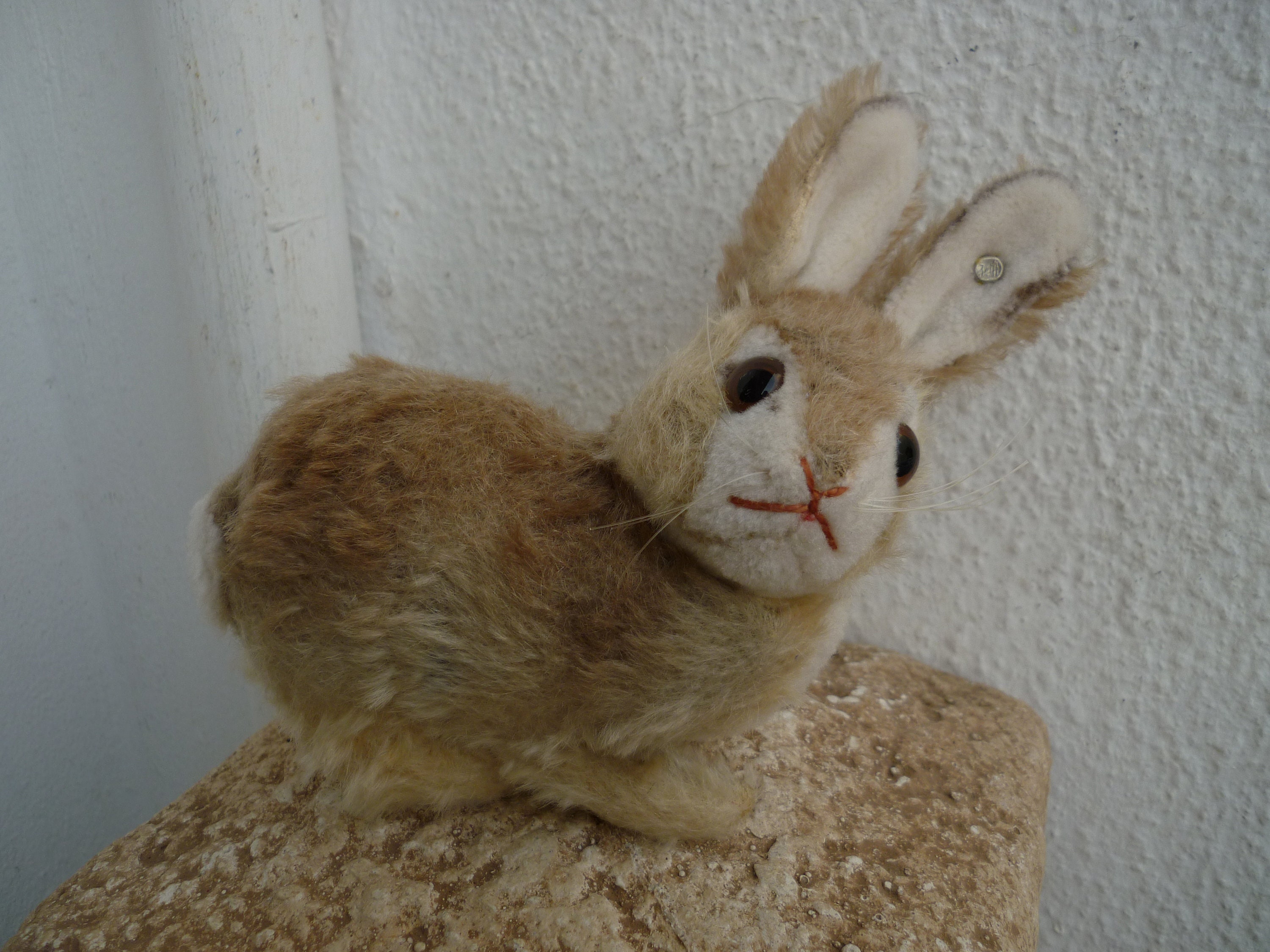 Vintage,steiff,small Pummy,bunny Rabbit,swivel Head,glass Eyes