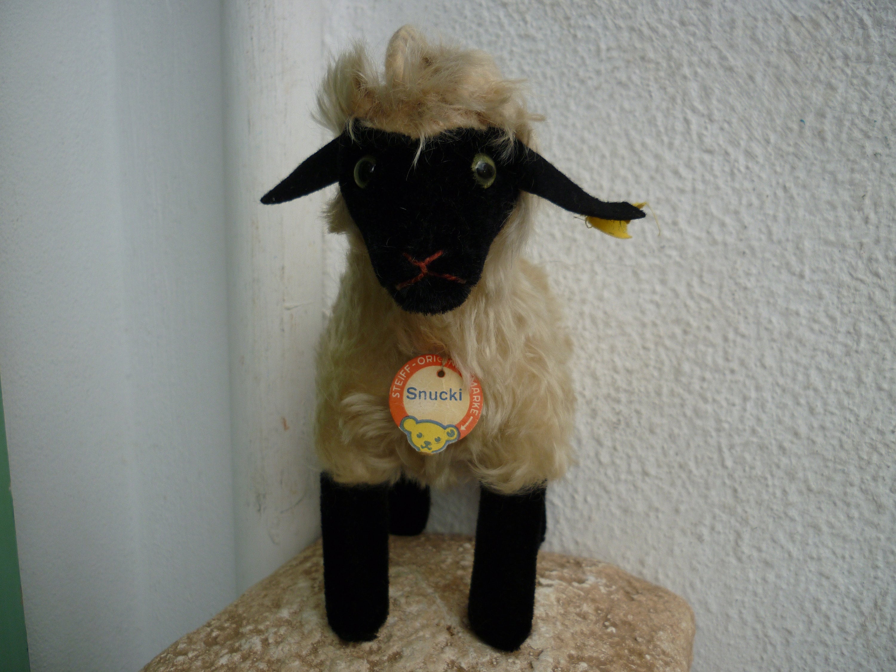 Snucki,steiff 1322,00 Mohair,ram,mountain Goat,glass Eyes