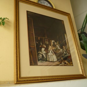 Vintage,Viktorianische Kinder,Menschen,Hundedruck in vergoldetem,Holzrahmen.