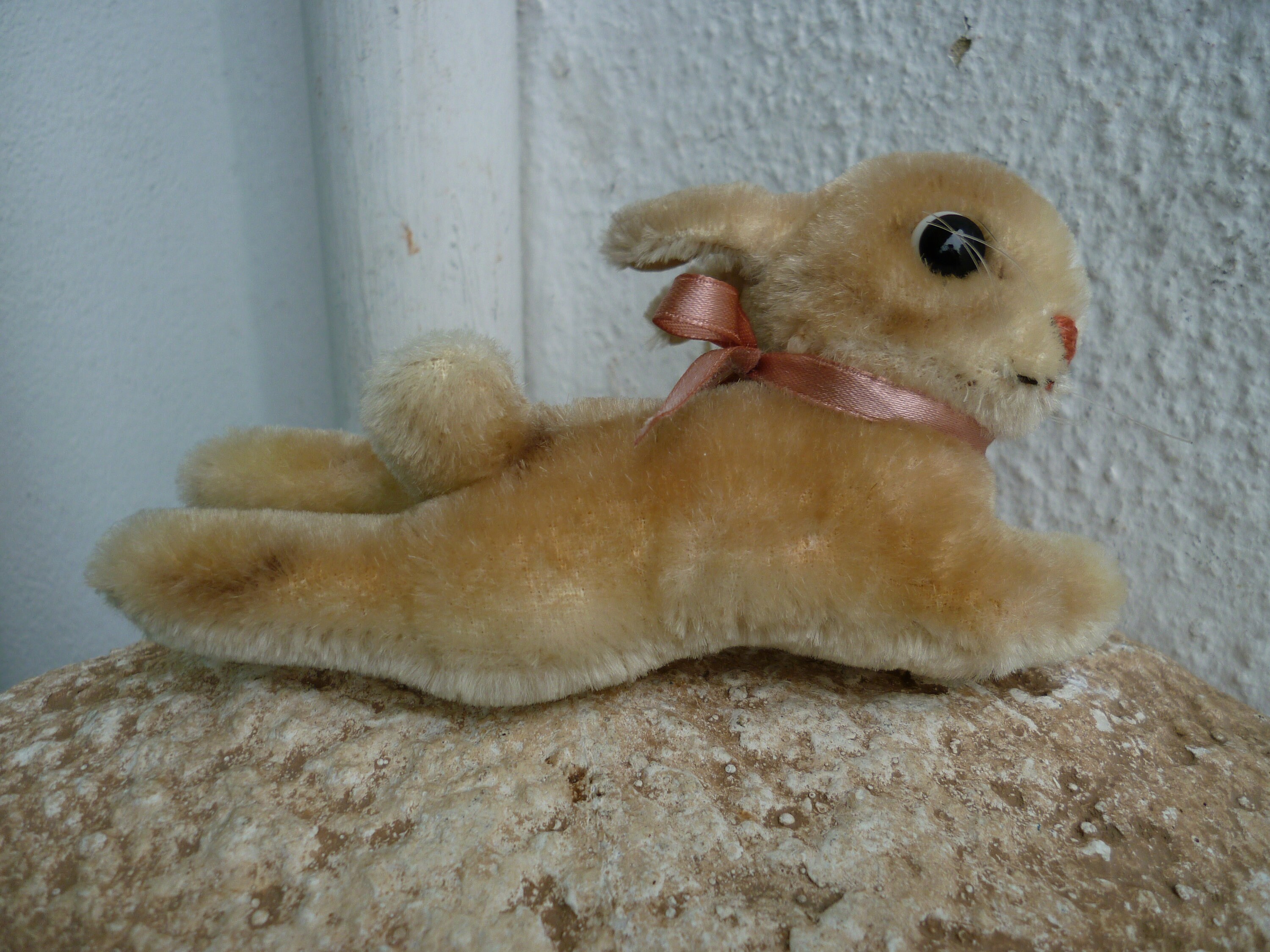Vintage Steiff,lying,reclining Hare,bunny Rabbit,mohair