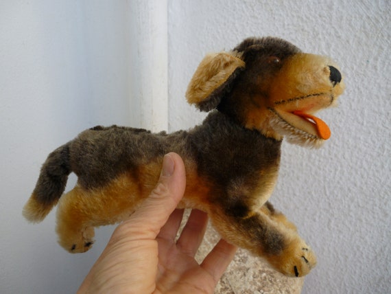6'' Vintage,steiff Lumpi,mohair Dog,swivel Head,working Squeaker