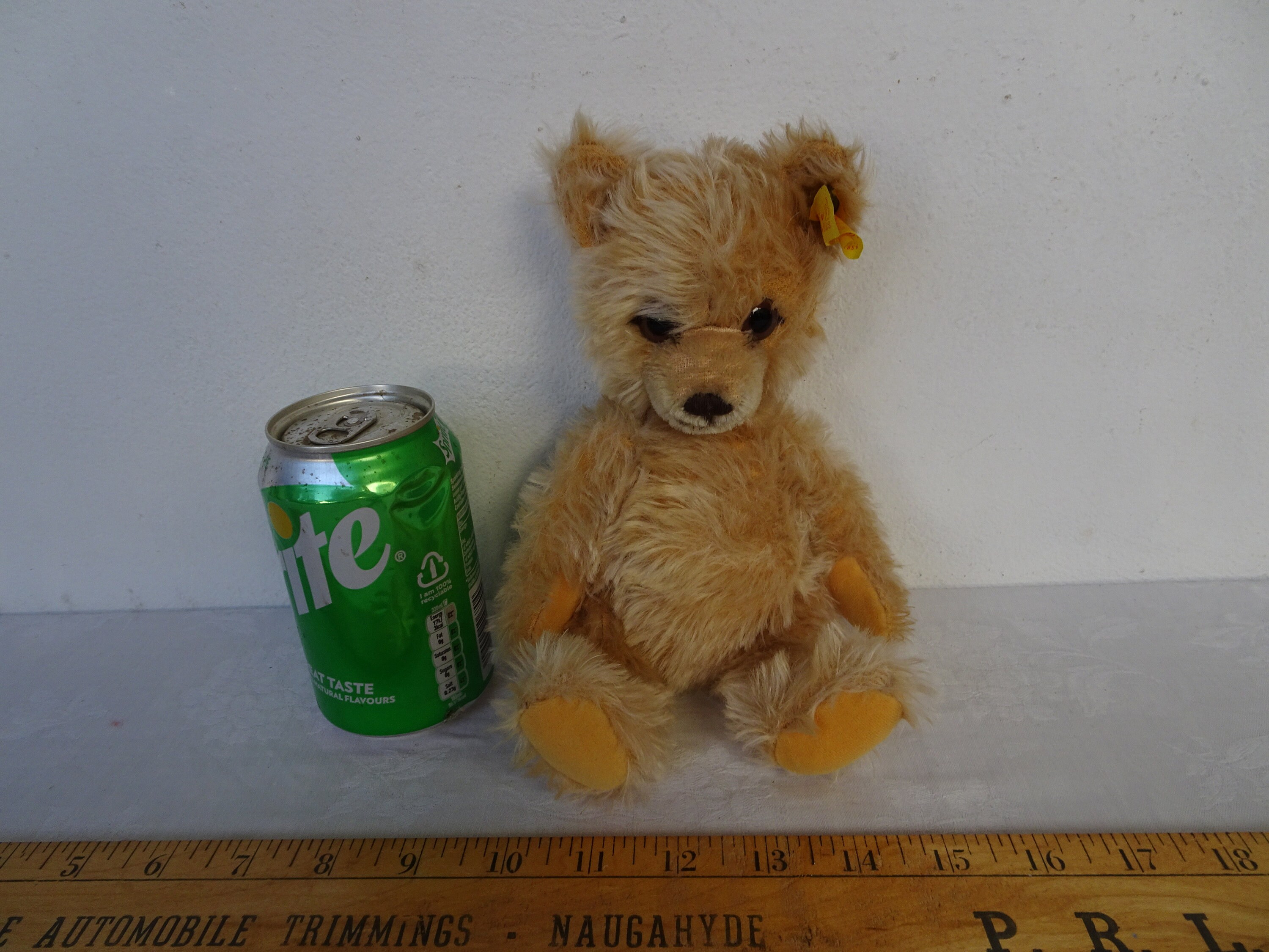 Ancien Ours Steiff Articulé 14 Cm – Blanc, Bouton à L’oreille, Collection Rare