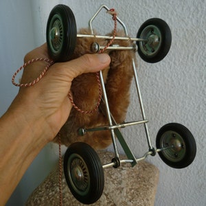 Vintage,plush Bear on Wheels With up & Down Motion When Moving,german ...
