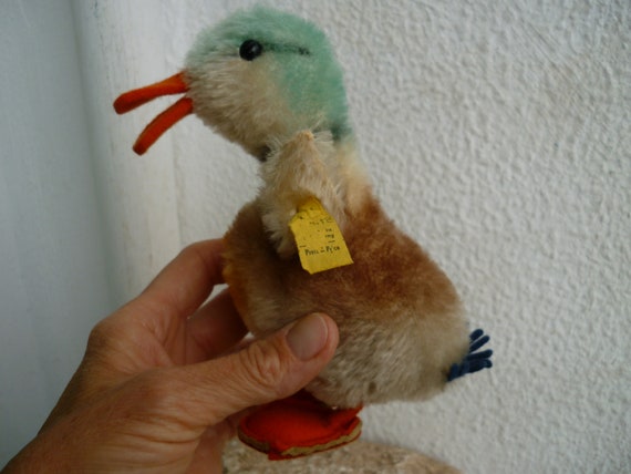 Steiff Mallard Duckling multi colored Mohair Duck 15 Cm 6