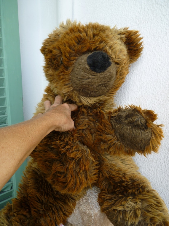 グリズリー　テディベア　アンティーク　ビンテージ ヴィンテージ、シギキッド、大型、グリズリー、ぬいぐるみ