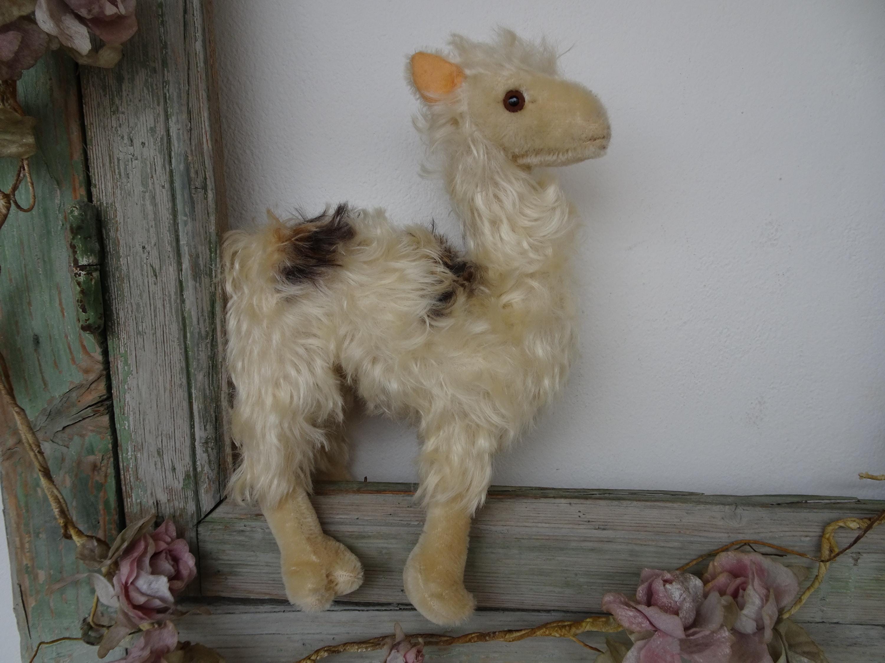 Llama Old Steiff Animals Vintage LLAMA Figure Real Wool Inch Tall