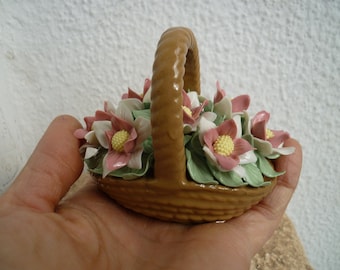 ヴィンテージ陶器フラワーバスケット - Etsy 日本