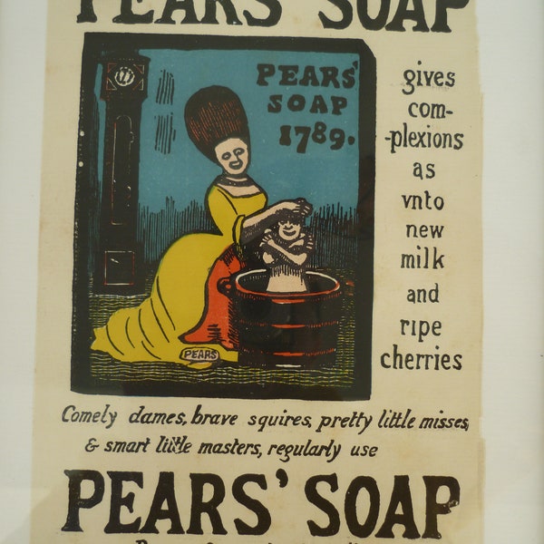 Pears Soap Print Etsy UK