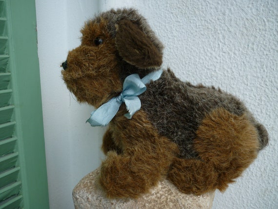 Vintage,steiff,junior Lumpi,24cm,mohair & Plush,wire-haired Dog