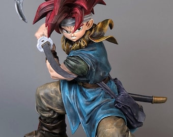 Crono Figure –  Chrono Trigger Hand-Painted Resin Statue (1/10 Scale) Collector Display – RPG Fan Art Collectible Gift