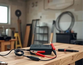 12V RV 1A Car Lead-acid Battery Charger Dual Wire Alligator Clip  for Motorcycle Truck ATV Auto