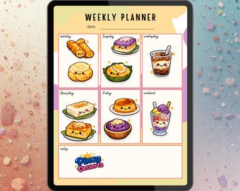 Kawaii Filipino Desserts Stickers | PNG, GoodNotes Digital Planner (Digital Download)