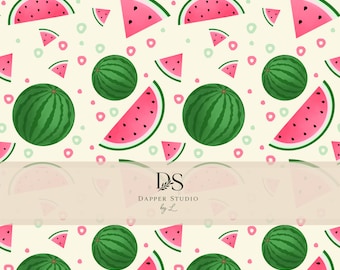 Watermelon Seamless Pattern,  Summer pattern, Tropical