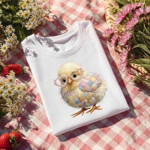 Ostern Fawks Patchwork PNG Baby Küken Clipart niedliche Kinder Osterjagd Bauernhaus Frühling digitales Design