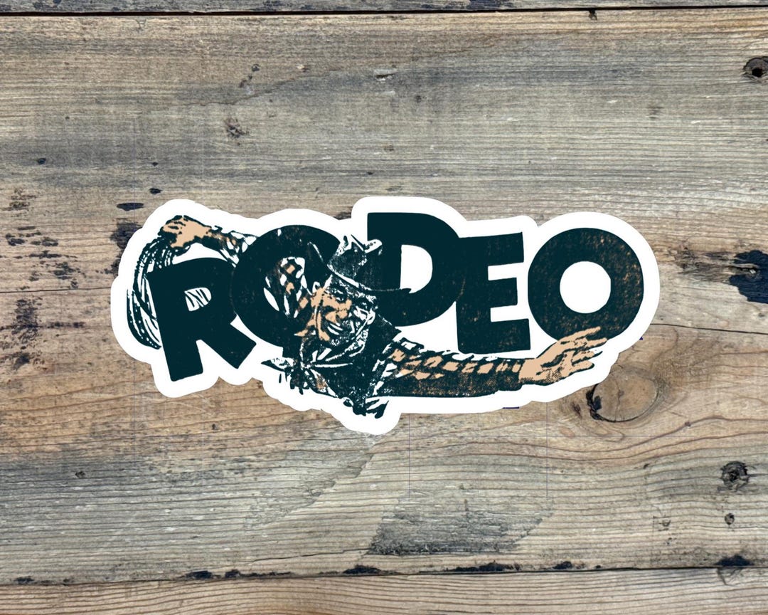 Cool Rodeo Decals Retro Rodeo Barrel Racer Sticker, Yeehaw Western Decal, for Cowboy ...