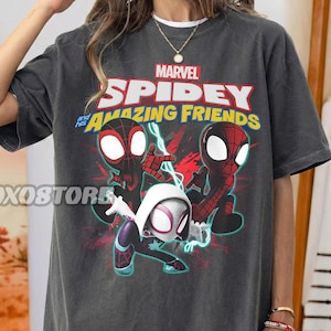 Web-Slinging Hero Friends Shirt, Comic Book Ghost Spider Spin Matching Tee, Animated Superhero Shirt, Comic Book Family Birthday Trip Shirt