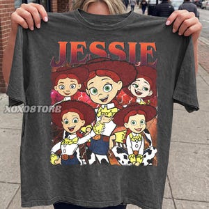 Toy Story Jessie Cowgirl graphic T-shirt, vintage Pixar-kleding, vintage shirt met comfortabele kleuren afbeelding 7