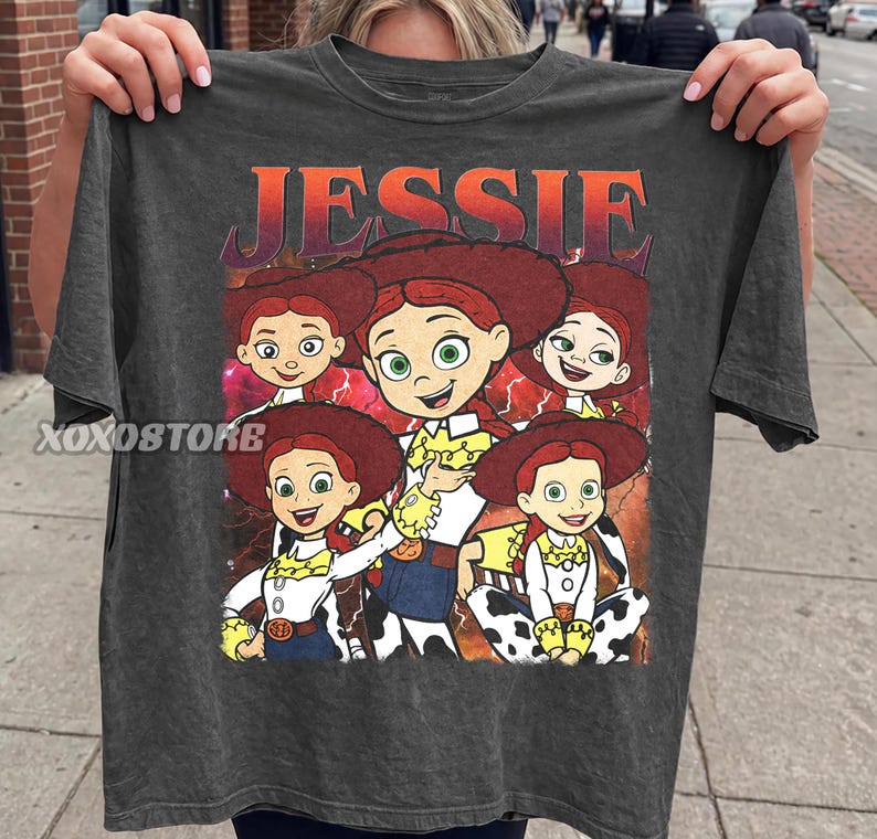 Toy Story Jessie Cowgirl graphic T-shirt, vintage Pixar-kleding, vintage shirt met comfortabele kleuren afbeelding 7