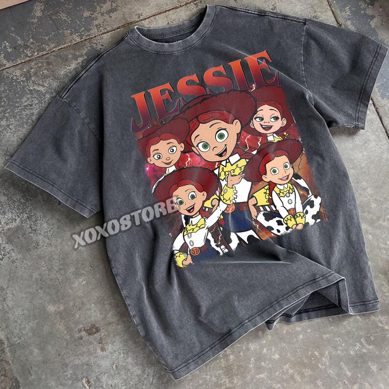 Toy Story Jessie Cowgirl graphic T-shirt, vintage Pixar-kleding, vintage shirt met comfortabele kleuren afbeelding 4
