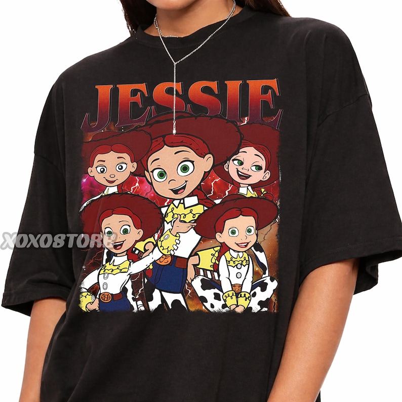Toy Story Jessie Cowgirl graphic T-shirt, vintage Pixar-kleding, vintage shirt met comfortabele kleuren afbeelding 5