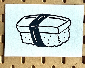tamago lino print