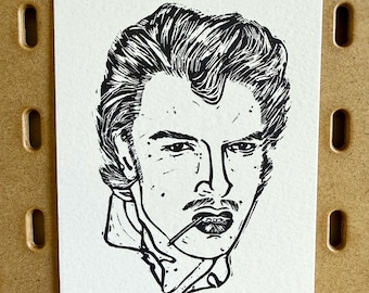 ロリポップマンのリノカット版画