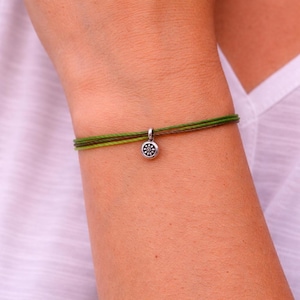 RAINFOREST 3-String Bracelet, Surfer Style, Hill Tribe Silver Bead, Waterproof, Sliding Knot Closure