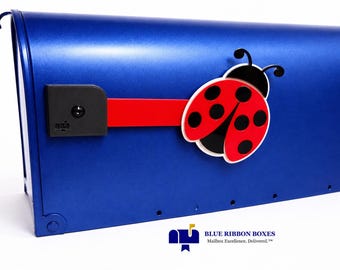 LADY BUG Decorative Acrylic Mailbox Flag, Interchangeable Outdoor Décor