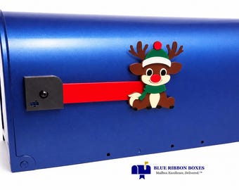 RUDY THE REINDEER Decorative Acrylic Mailbox Flag, Interchangeable Outdoor Décor