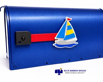 SAILBOAT Decorative Acrylic Mailbox Flag, Interchangeable Outdoor Décor