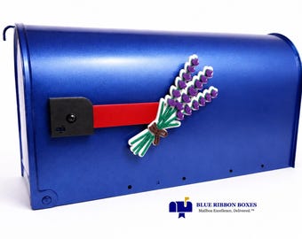 LAVENDER BUNCH Decorative Acrylic Mailbox Flag, Interchangeable Outdoor Décor