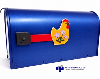 FLORAL CHICKEN Decorative Acrylic Mailbox Flag, Interchangeable Outdoor Décor