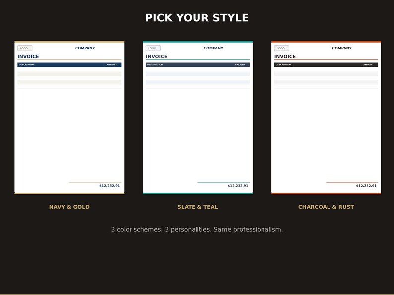 Rust Check Invoice Contractor Invoice Estimate & Receipt Bundle | Editable Canva Templates ...