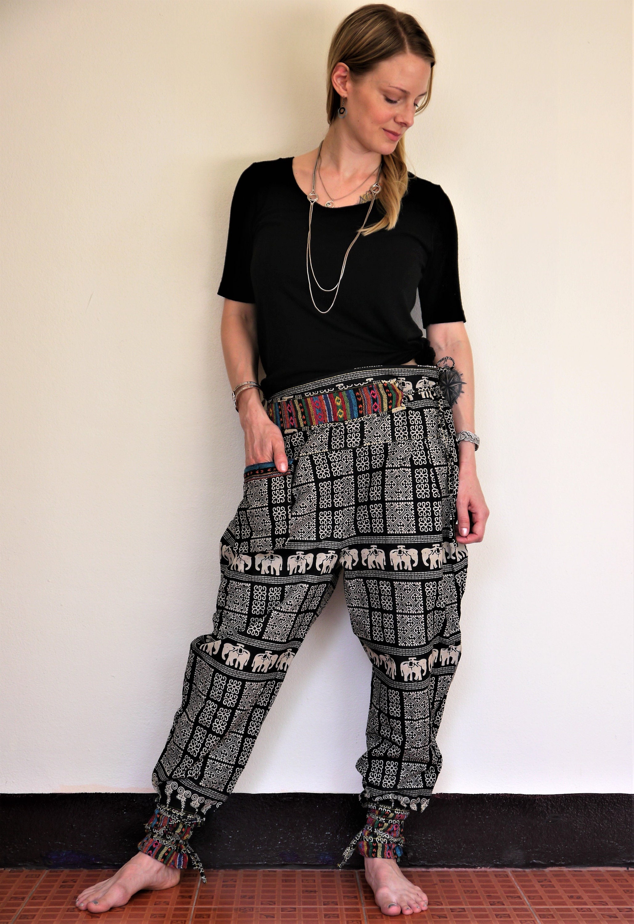 Boho pants Boho chic Hippie pants Amonchai Bohemian thai Etsy