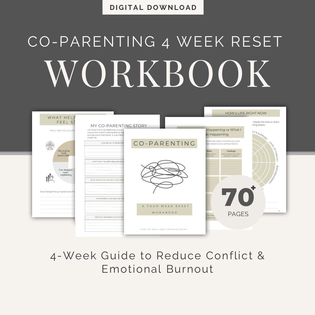 Co-parenting Workbook | 4 Week Reset Guide | Printable PDF for High ...
