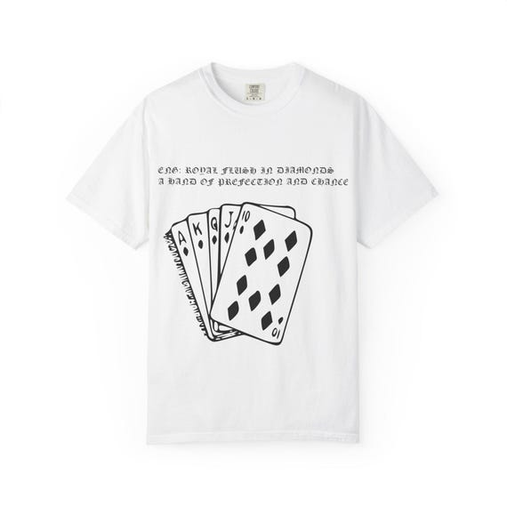 Poker Cards Minimal Tee | Playing Card Line Art Shirt | Gambling Aesthetic Streetwear