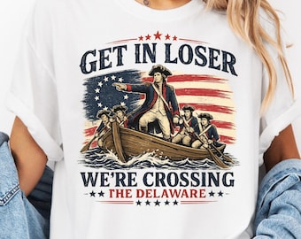 George Washington Crossing Delaware Shirt, Patriotic American History Tee, Comfort Colors