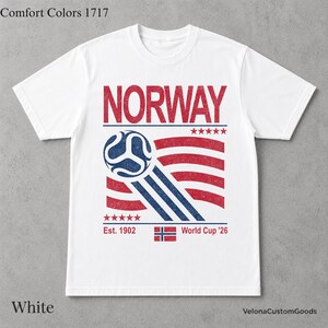 Norway Soccer T-Shirt, Retro National Team Supporter Apparel, Vintage Football Fan Tee