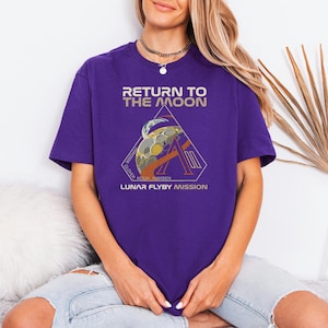 Artemis II Mission Shirt, Retro Lunar Patch Tee, Space Lover Apparel