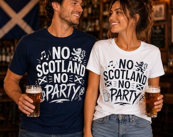 No Scotland No Party Shirt, Scottish Lion Pub Crawl Tee (V-Neck, Tank Top)