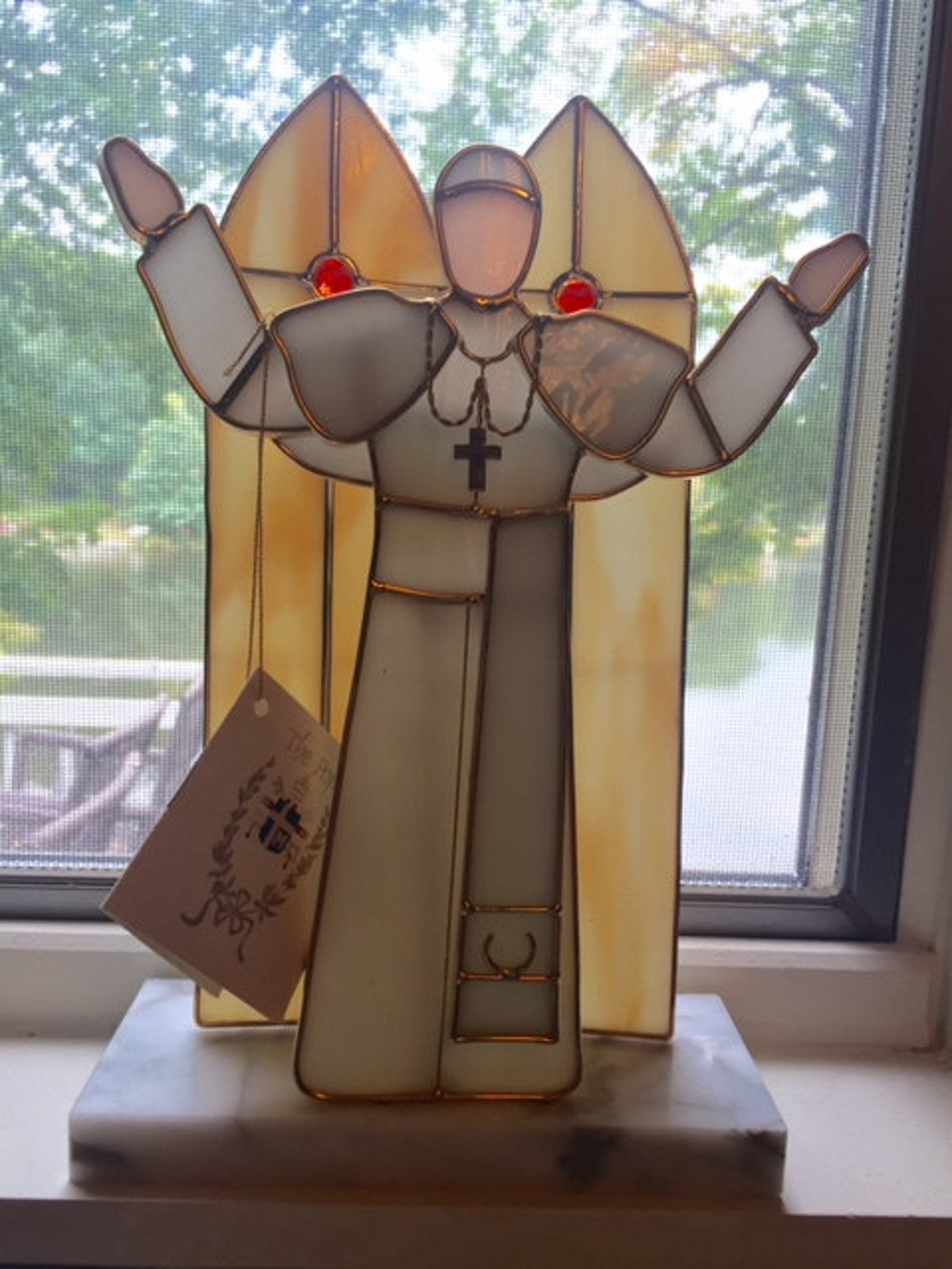 Tiffany Stained Glass Collectors Society Ltd. Edition pope Stained