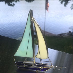 Stained Glass Nautical Sailboat | Boating | Sailing | Suncatcher