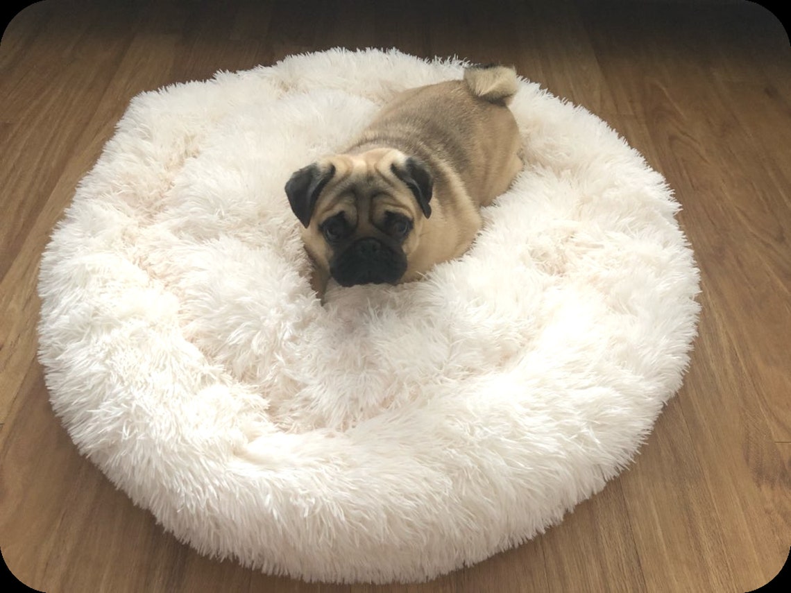 The Good Dog Bed Calming Pet Bed Fluffy Dog Bed Fluffy Etsy